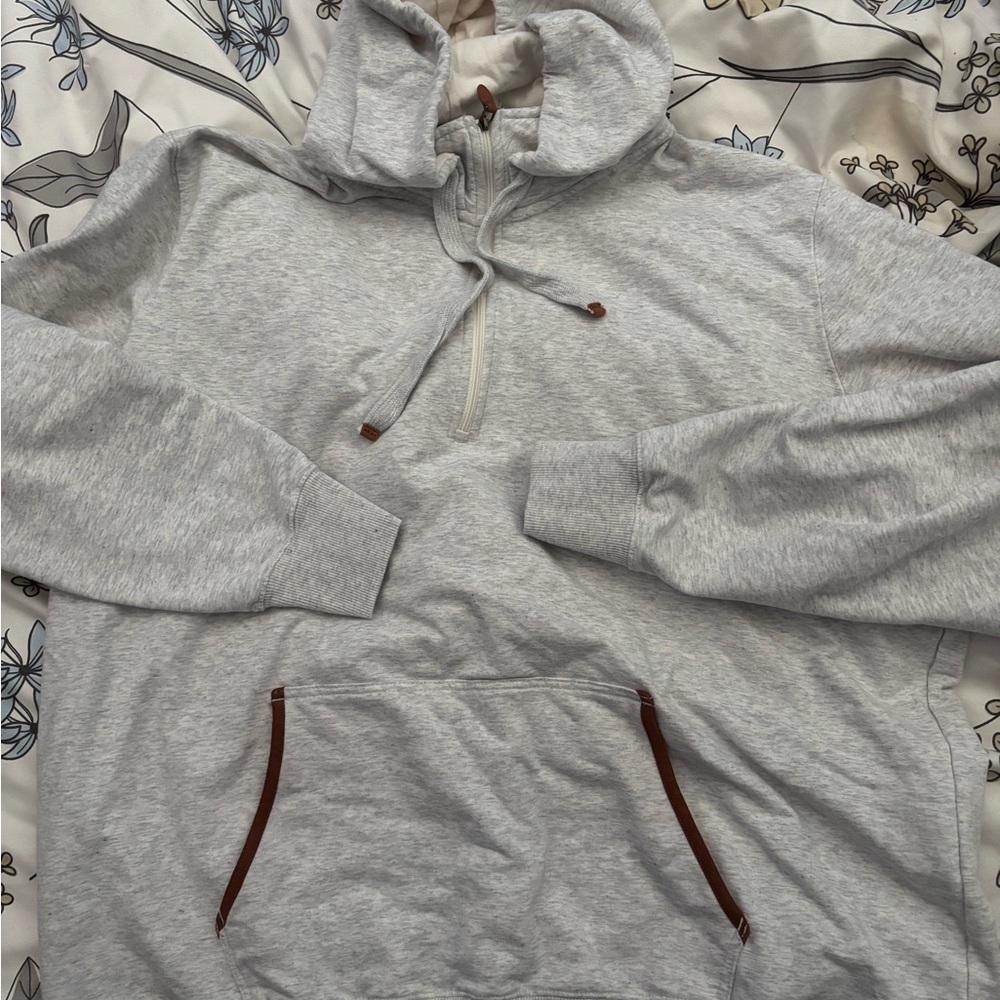 Gray Ariat Hoodie with Brown Accents